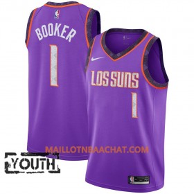 Maillot NBA Phoenix Suns Devin Booker 1 2018-19 Nike City Edition Violet Swingman - Enfant
